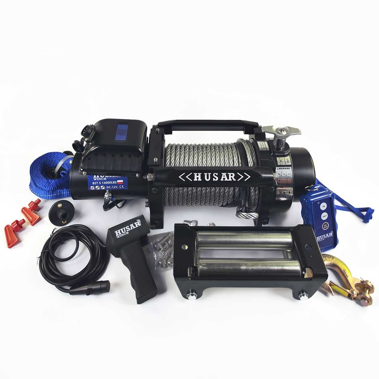 Електро лебідка на екакуатор, авто 6,3т 12В Husar Winch (Польща)