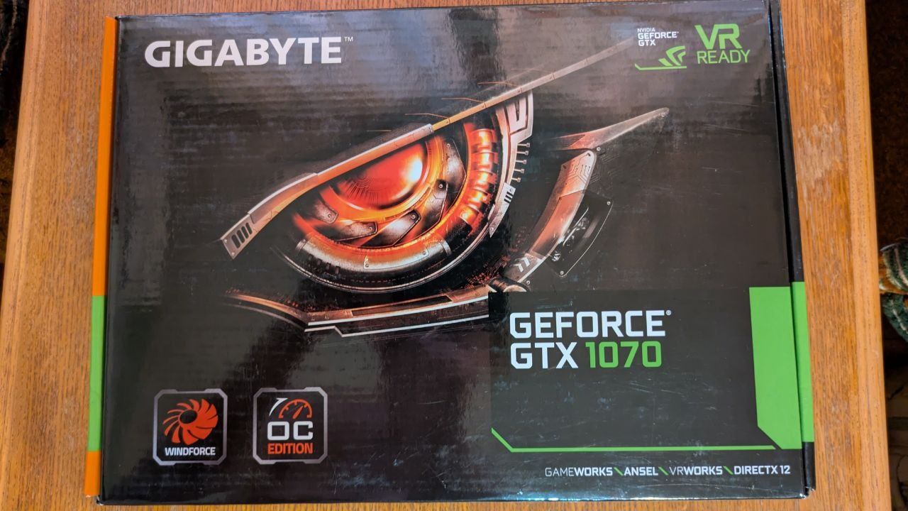 Відеокарта gigabyte geforce gtx1070 8G