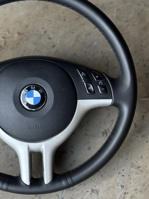 BMW E46 E39 E53 Спорт Руль Кермо три спиці Мульти руль Сріблястий деко