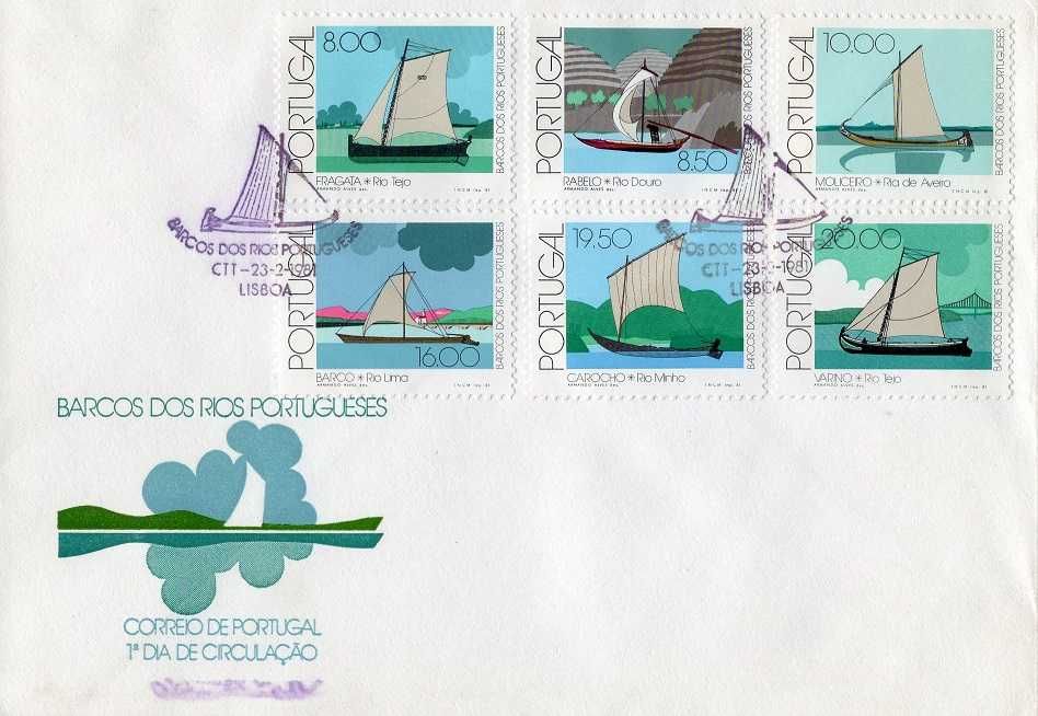Portugal - 1981set23 = Barcos dos Rios Portugueses