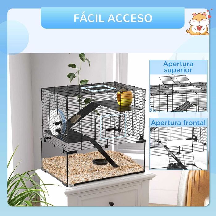 Gaiola Hamster 70cm altura - NOVAS