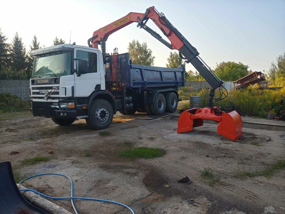 Scania 114G  SCANIA 114/340 SPECJALNY Wywrotka bordmatic-HDS Palfinger 6X4