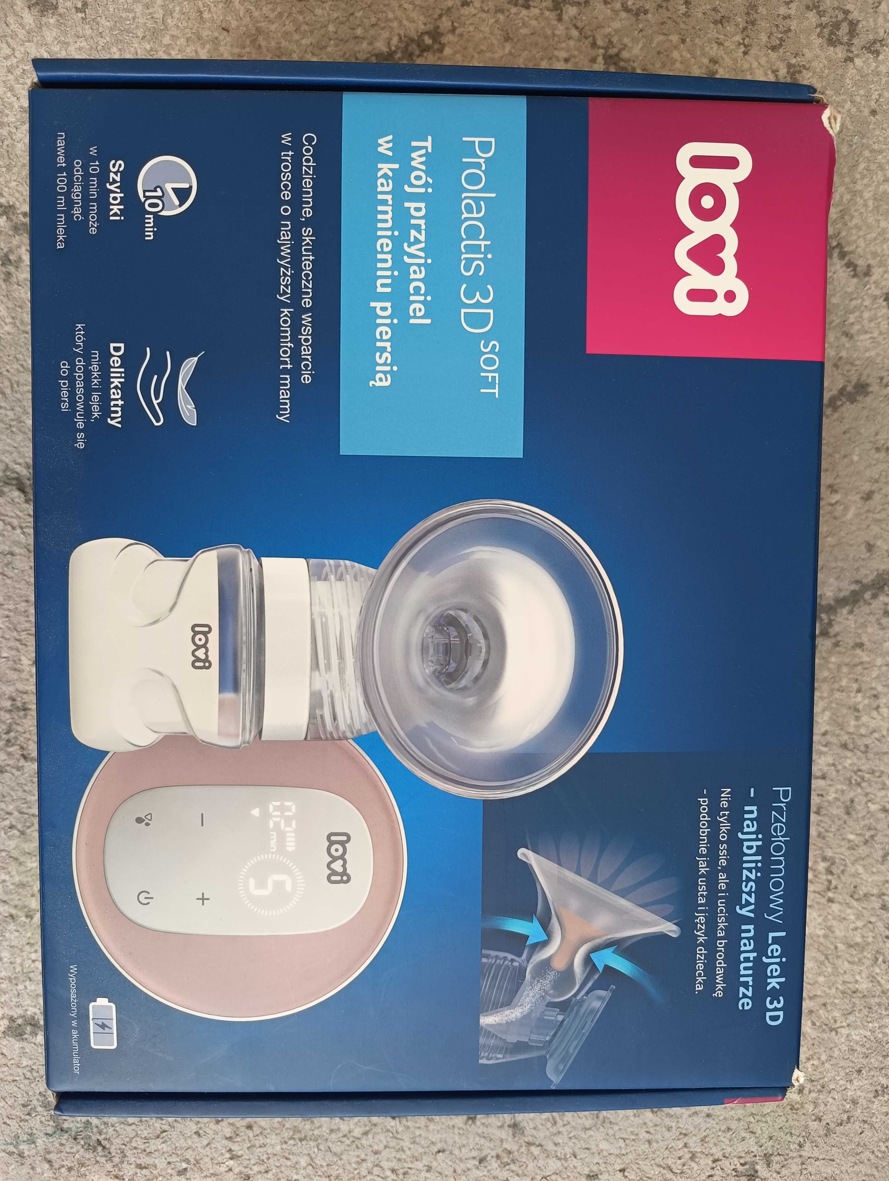 Laktator Lovi Prolactis 3D soft plus nowy zestaw części zapasowych!