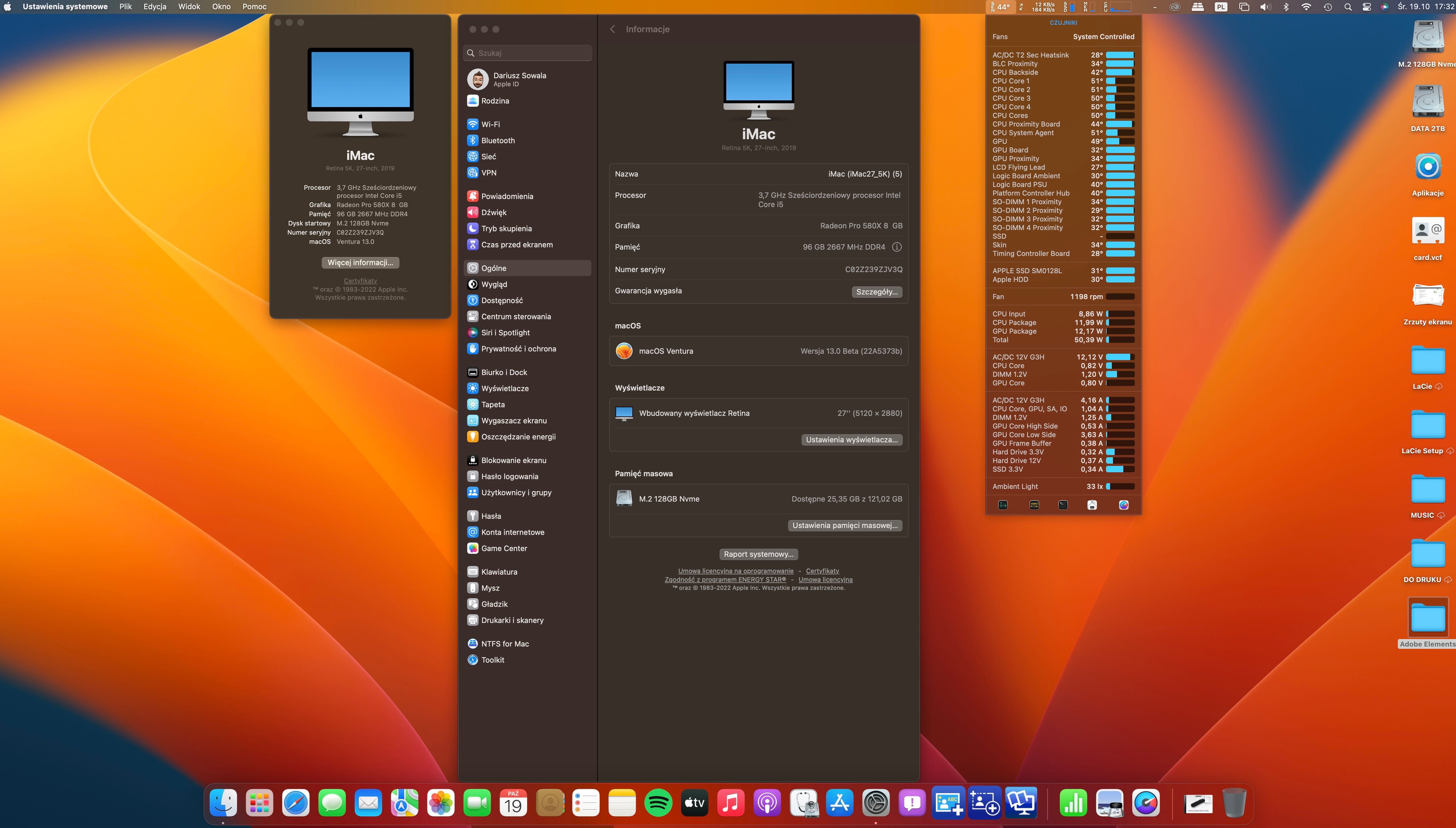 iMac 27 5K 96GB RAM Radeon Pro 580X 8GB VRAM 6core