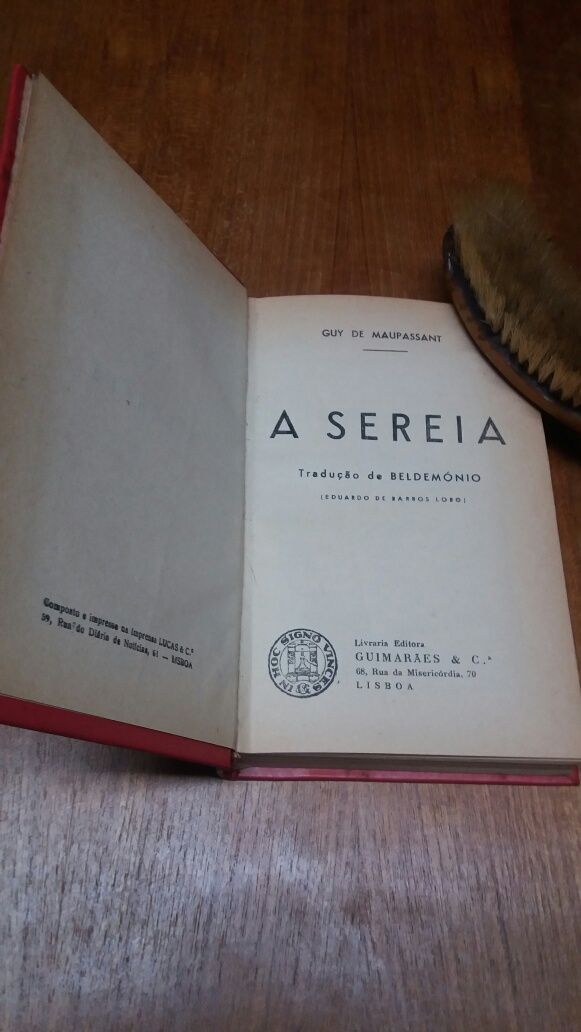 Livro raro"A Sereia" de Guy Maupassant.