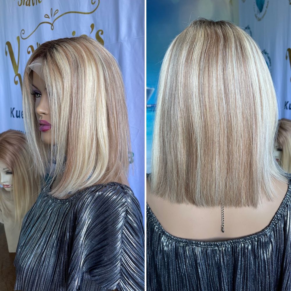 Натуральный парик перука имитация кожи славянский детский волос блонди