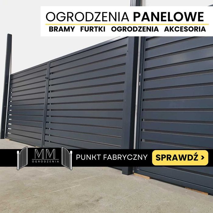 brama wjazdowa brama dwuskrzydłowa palisadowa komplet z akcesoriami