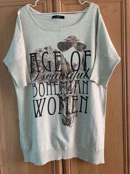 RESERVED Sweter damski z krótkim rękawem rozmiar L