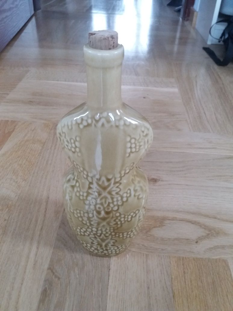 Stara butelka ceramiczna karafka wazon