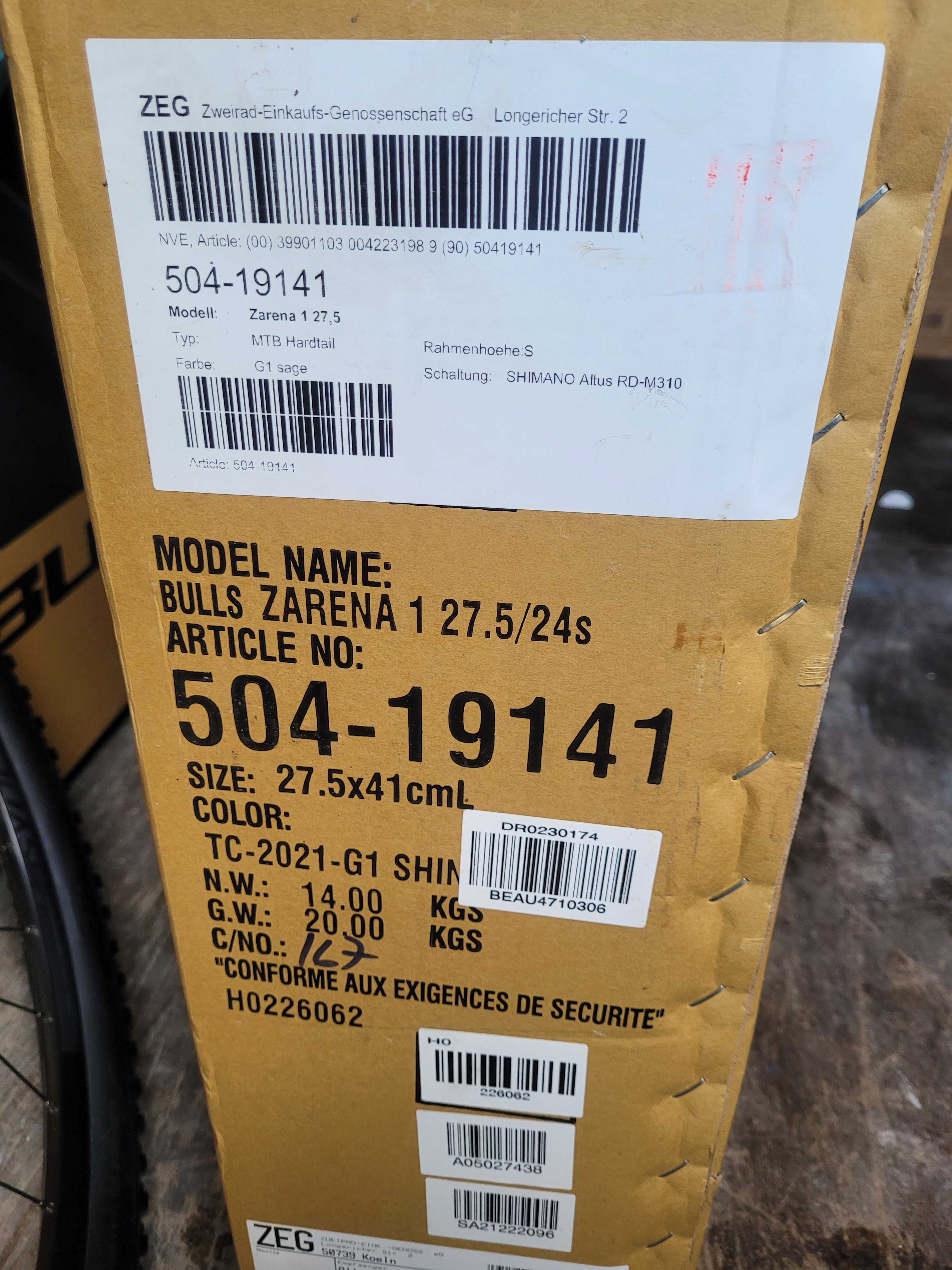 promocja Nowy rower MTB bulls zarena 41cm