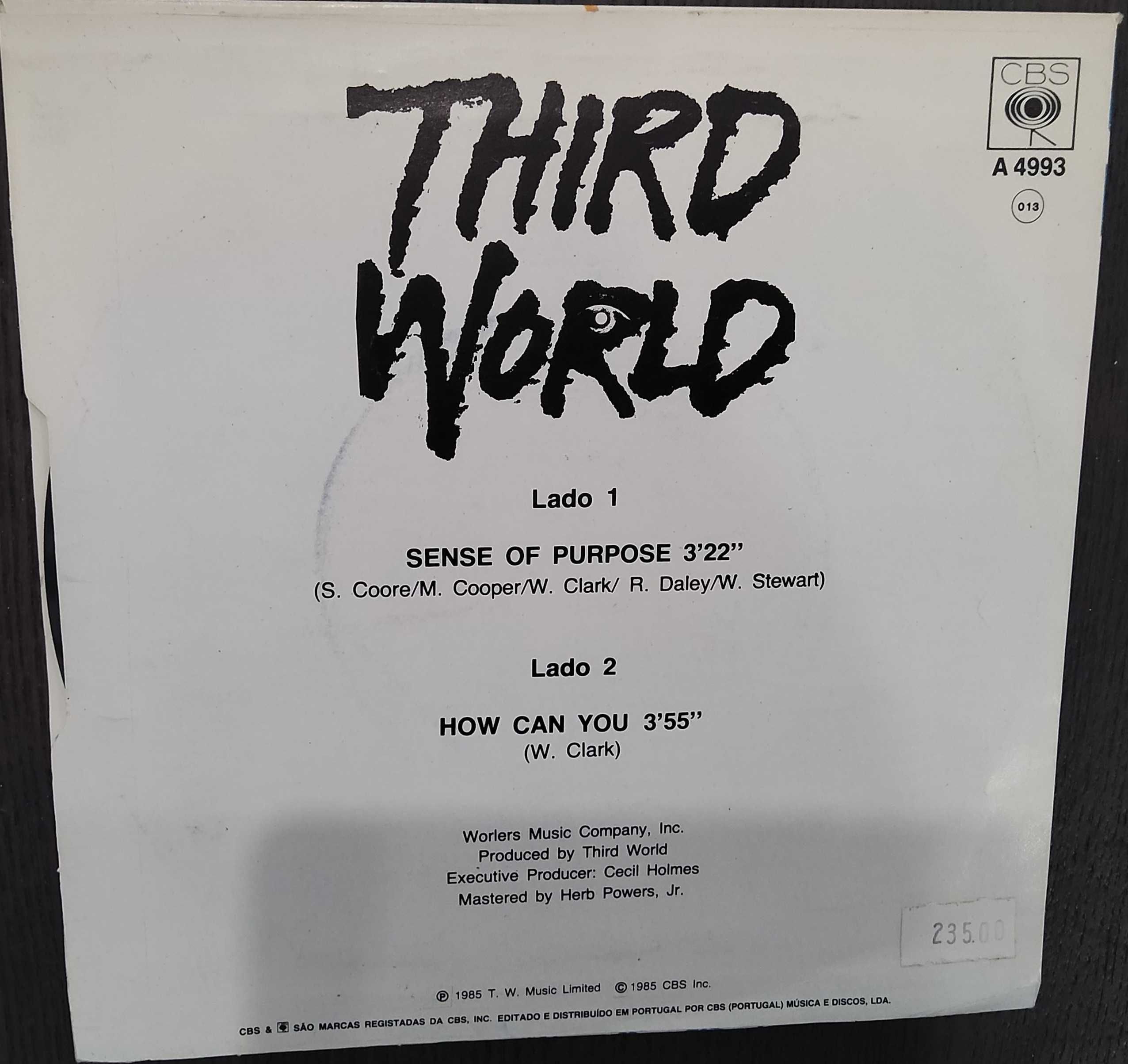 Vinil Single - Third World - Sense Of Purpose