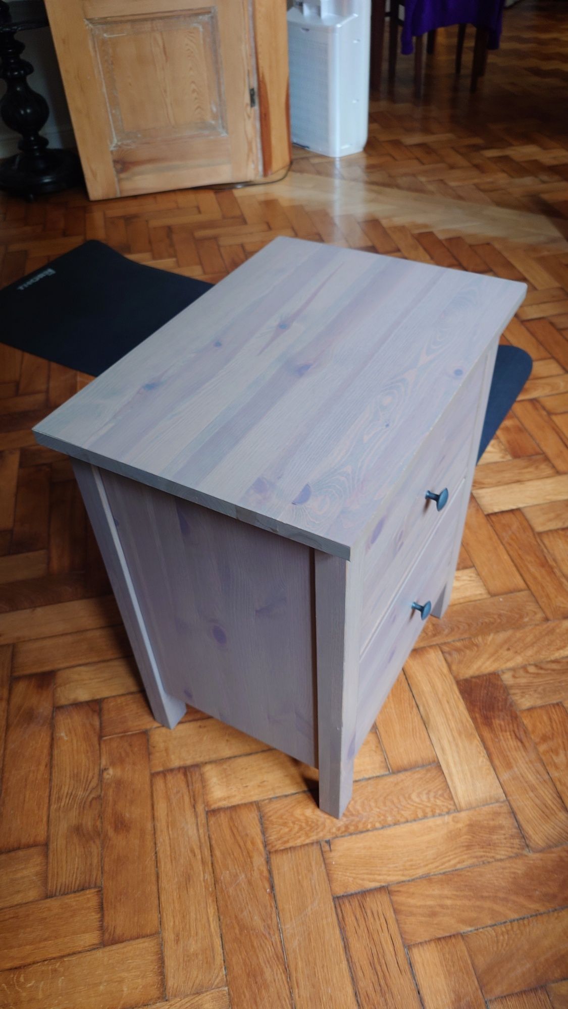 IKEA HEMNES Komoda, 2 szuflady, szara, 54x66 cm