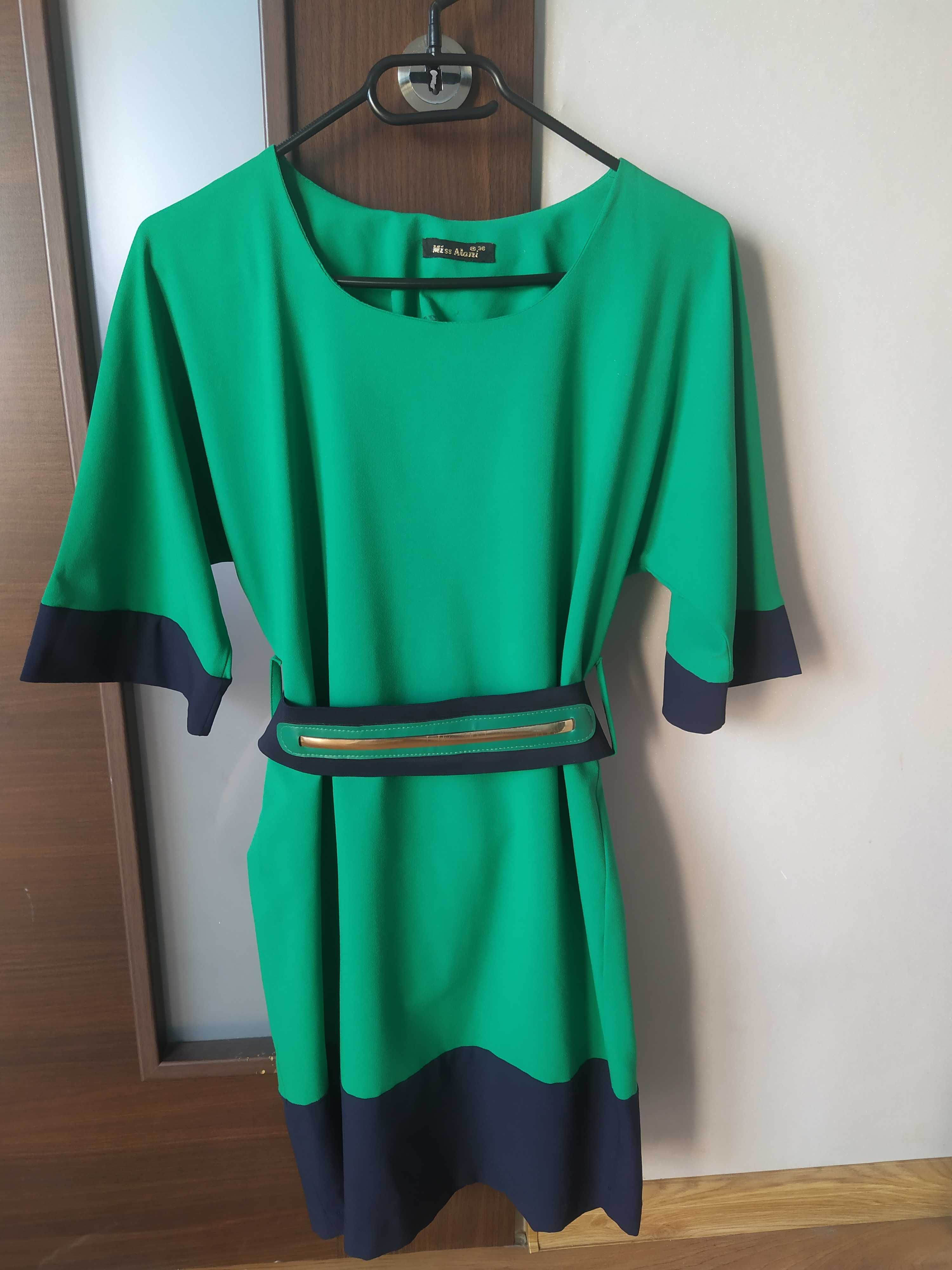 Elegancka  sukienka damska zielona  r.36