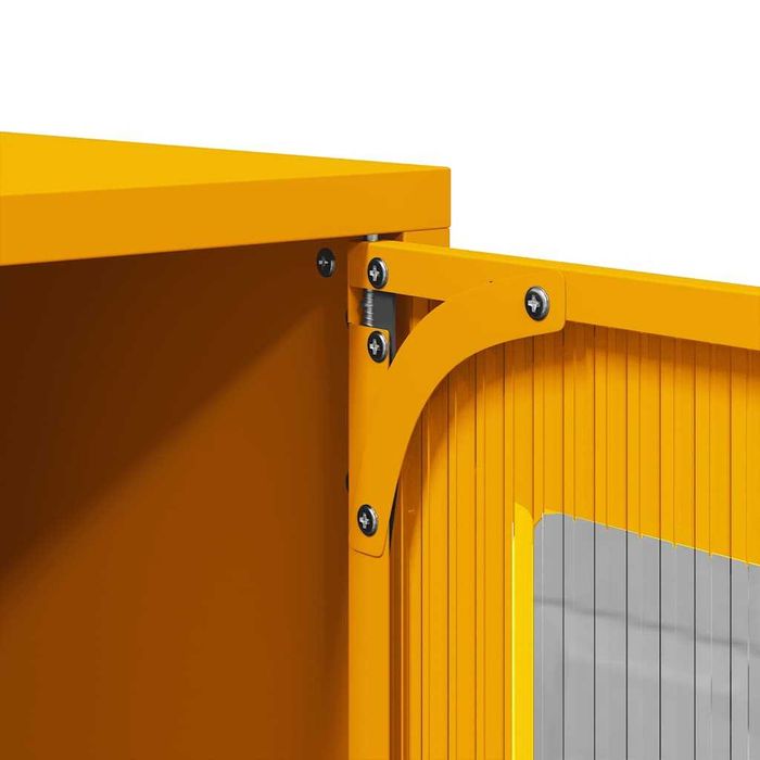 Szafka metalowa witryna komoda loft musztardowa DaMaOutlet.pl