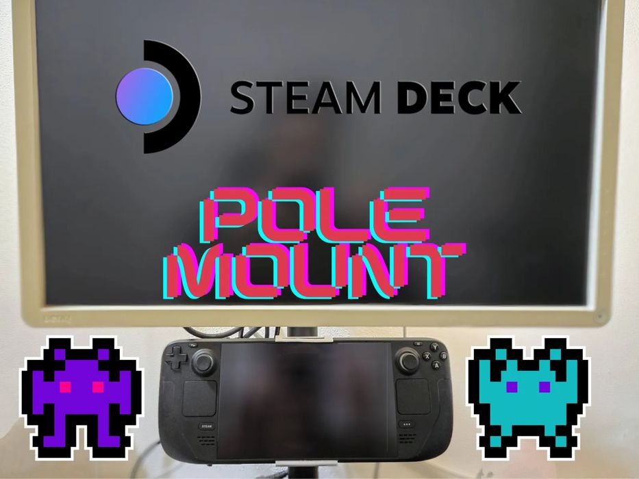 Suporte para Steam Deck em Coluna de Monitor