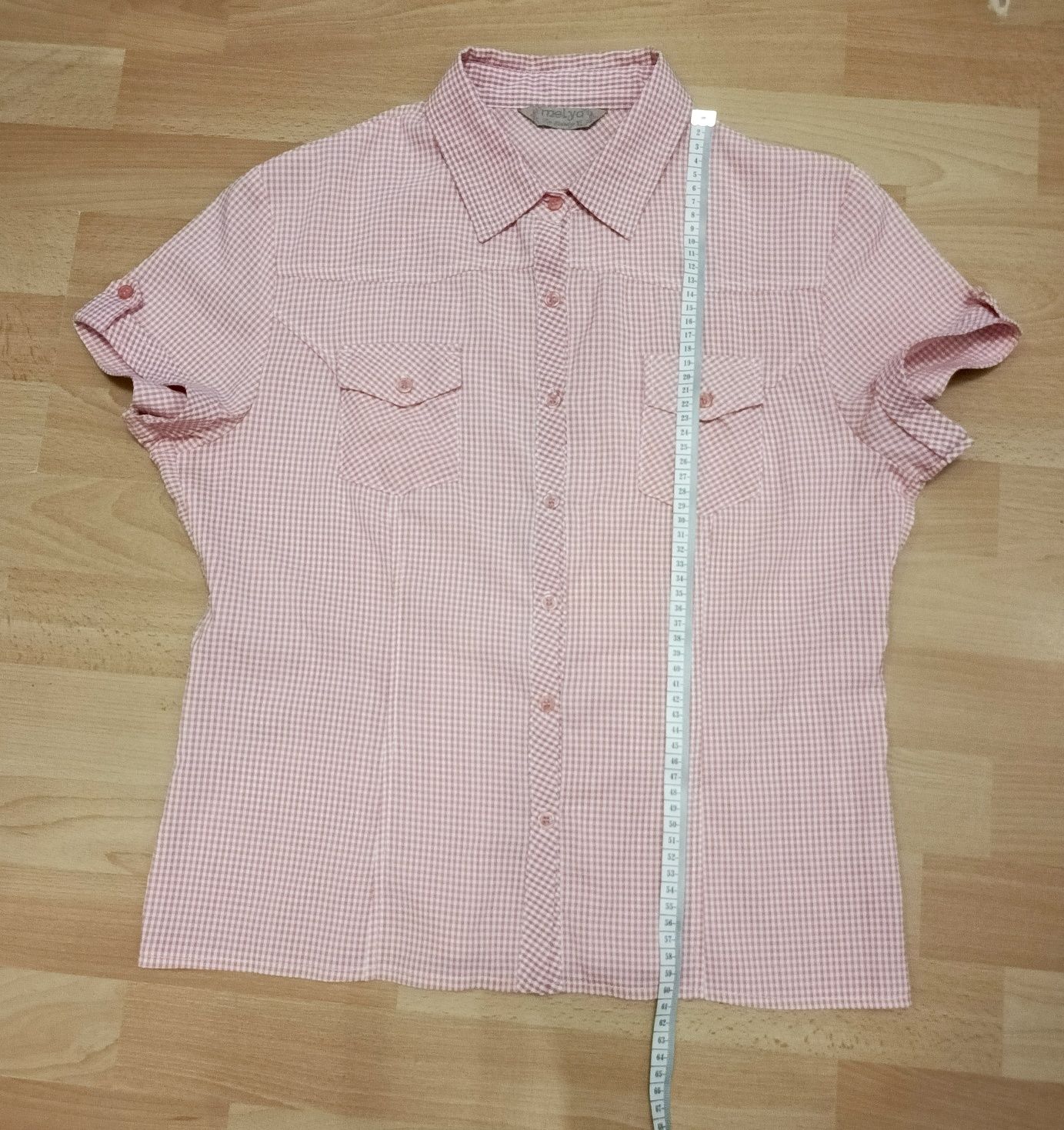 Koszula w różową kratę rozm. L/XL