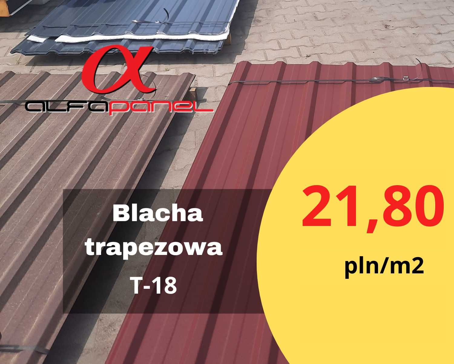 Blacha trapezowa T-18 w kolorze RAL wiśnia blachy trapezowe Krosno