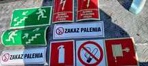 Znaki Ostrzegawcze Gaśnica/Zakaz Palenia PCV