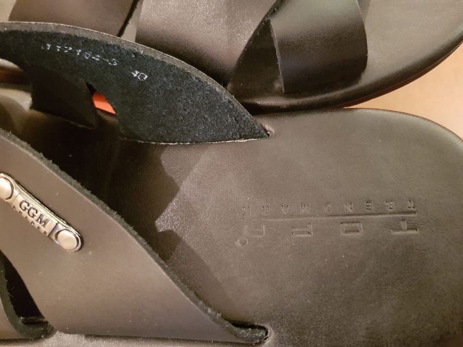 Шлёпанцы кожаные мужские (стелька 27,5 см)