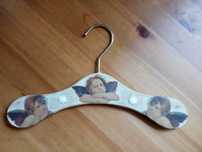 Rezerwacja, wieszak, decoupage, anioły, rękodzieło