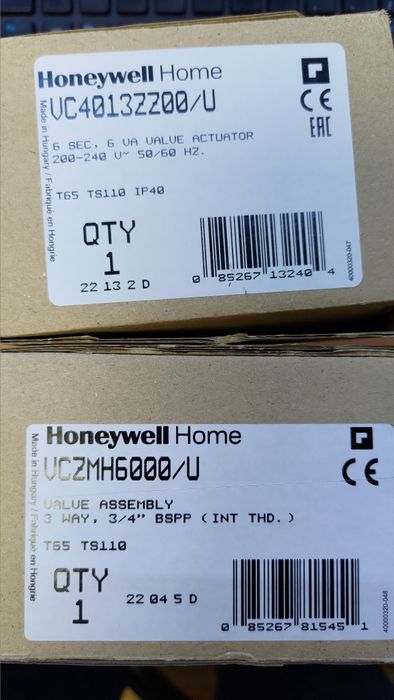 Zawór trójdrogowy dzielący  Honeywell 3/4" z siłownikiem Nowy