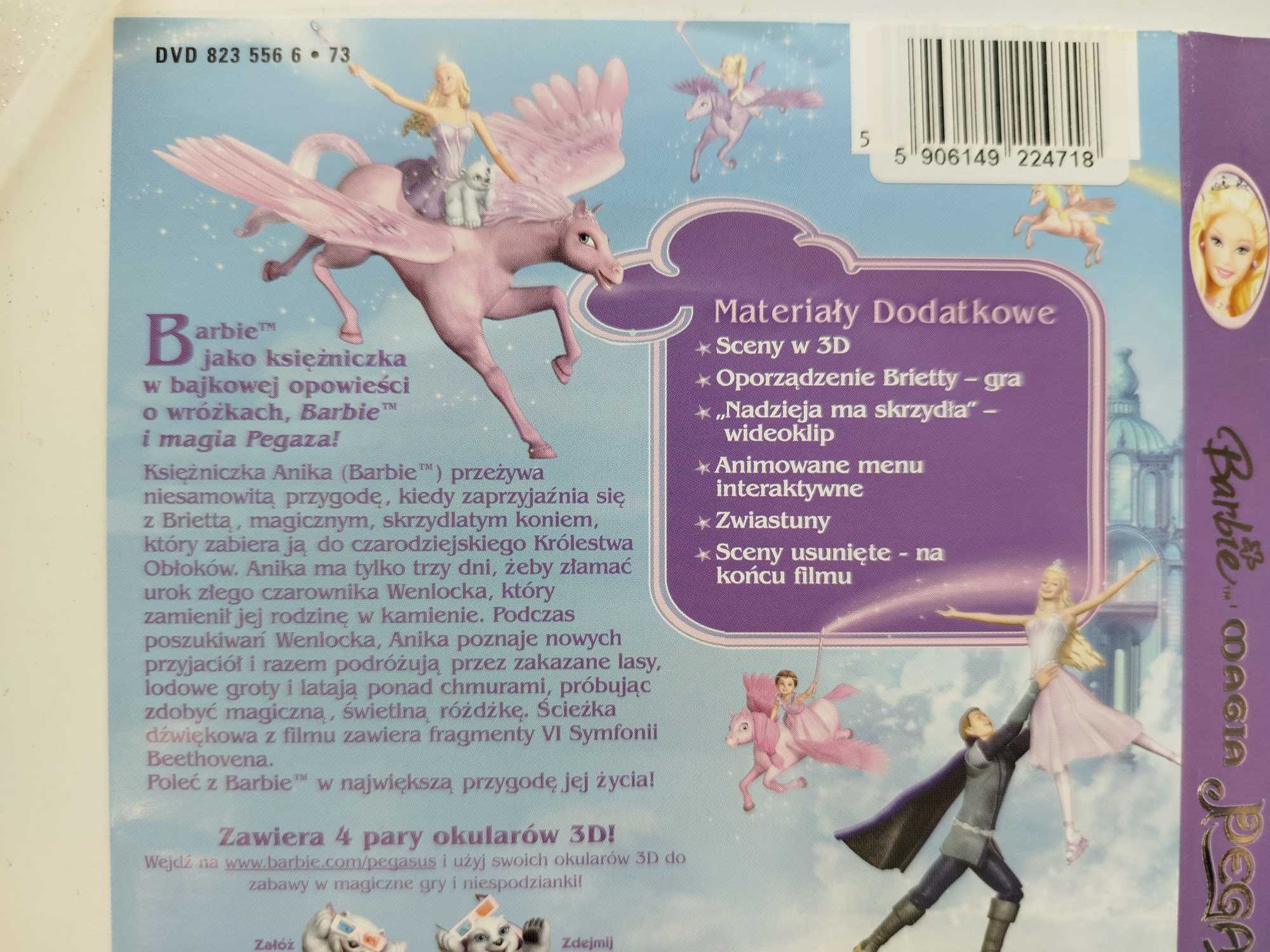 Barbie Magia Pegaza DVD 3D dla dzieci
