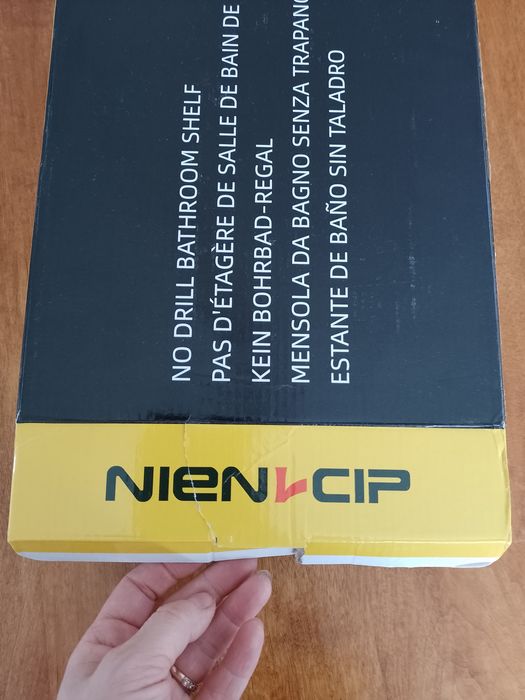 Półki prysznicowe narożne aluminiowe Nienlcip  bez wiercenia