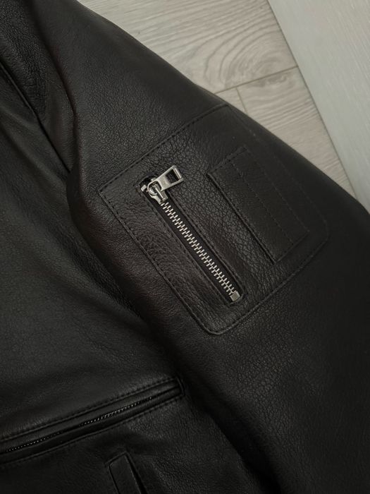 Чоловіча зимова шкіряна куртка 62 розмір