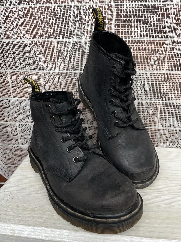 Винтажные черные ботинки Dr Martens 90s made in england swear destroy