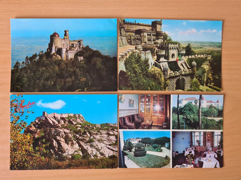 4 postais ilustrados de Sintra, Portugal