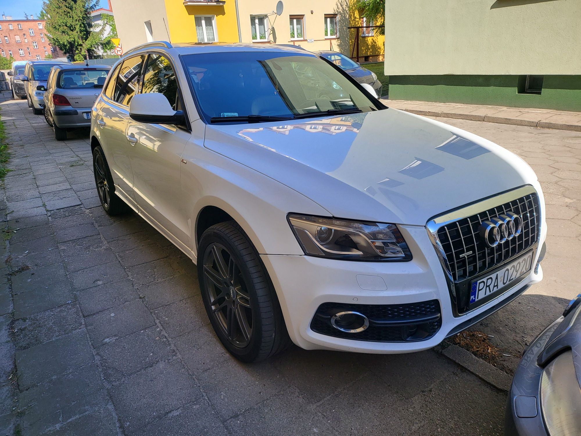 Audi Q5 3.0TDI 333tys km Quattro 2 x Sline Bezwypadek Biała Perla