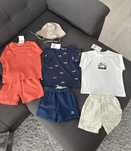 Костюм zara 104 кораловий футболка zara 104 шорти zara сині бежеві 104