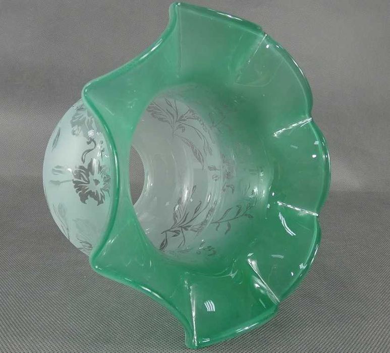 Zielony TULIPAN klosz LAMPA NAFTOWA 9,7 cm