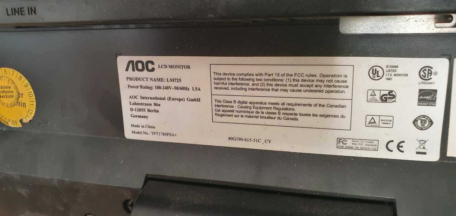 Monitor AOC LM725