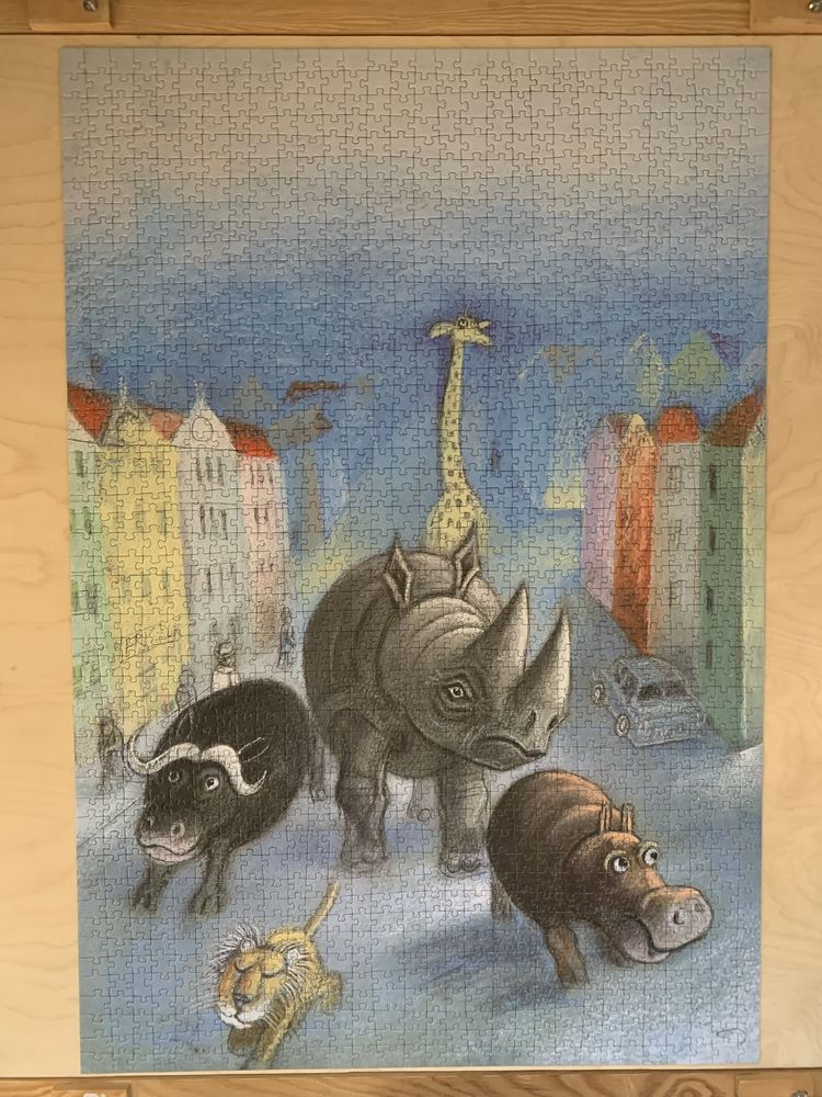 Puzzle Trefl 1500. Józef Wilkoń. Ucieczka z Zoo III