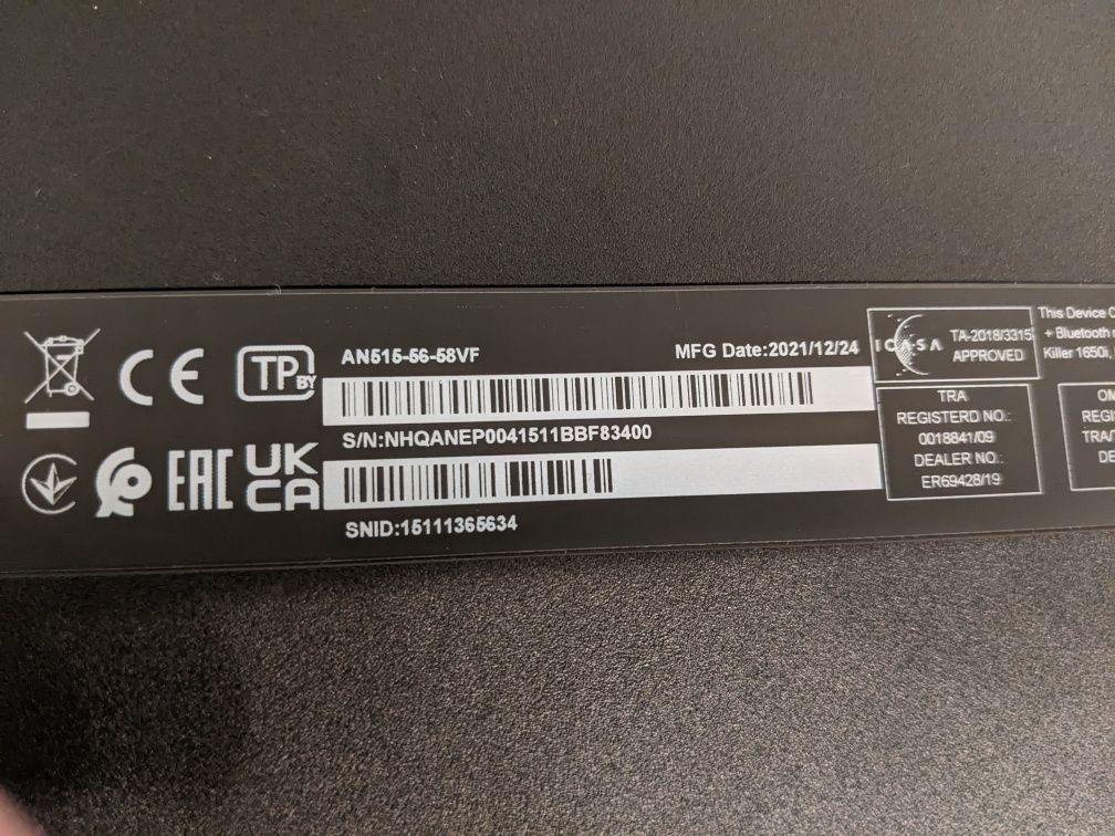 Acer Nitro 5 RTX 3050 I5-11300H 16GB