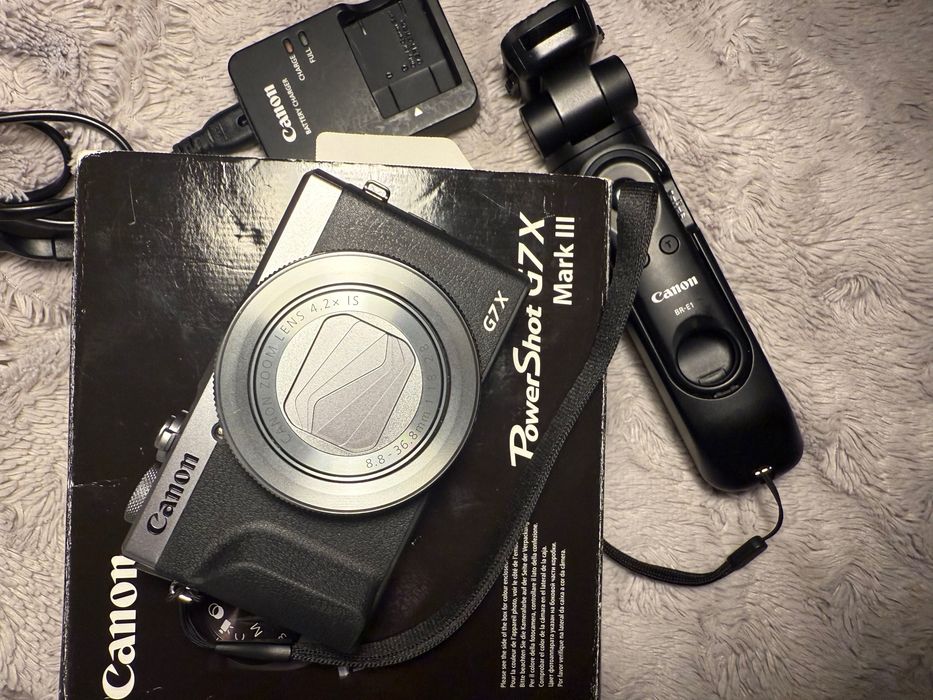 Aparat Canon G7X Mark III srebrny + uchwyt