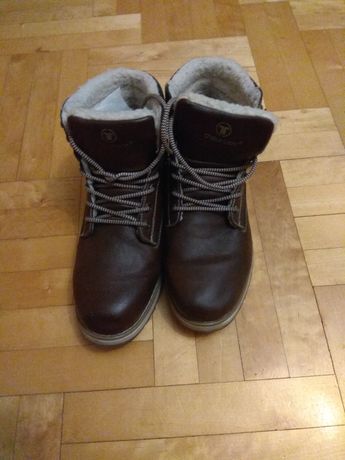Brązowe zimowe buty męskie wiązane rozmiar 45