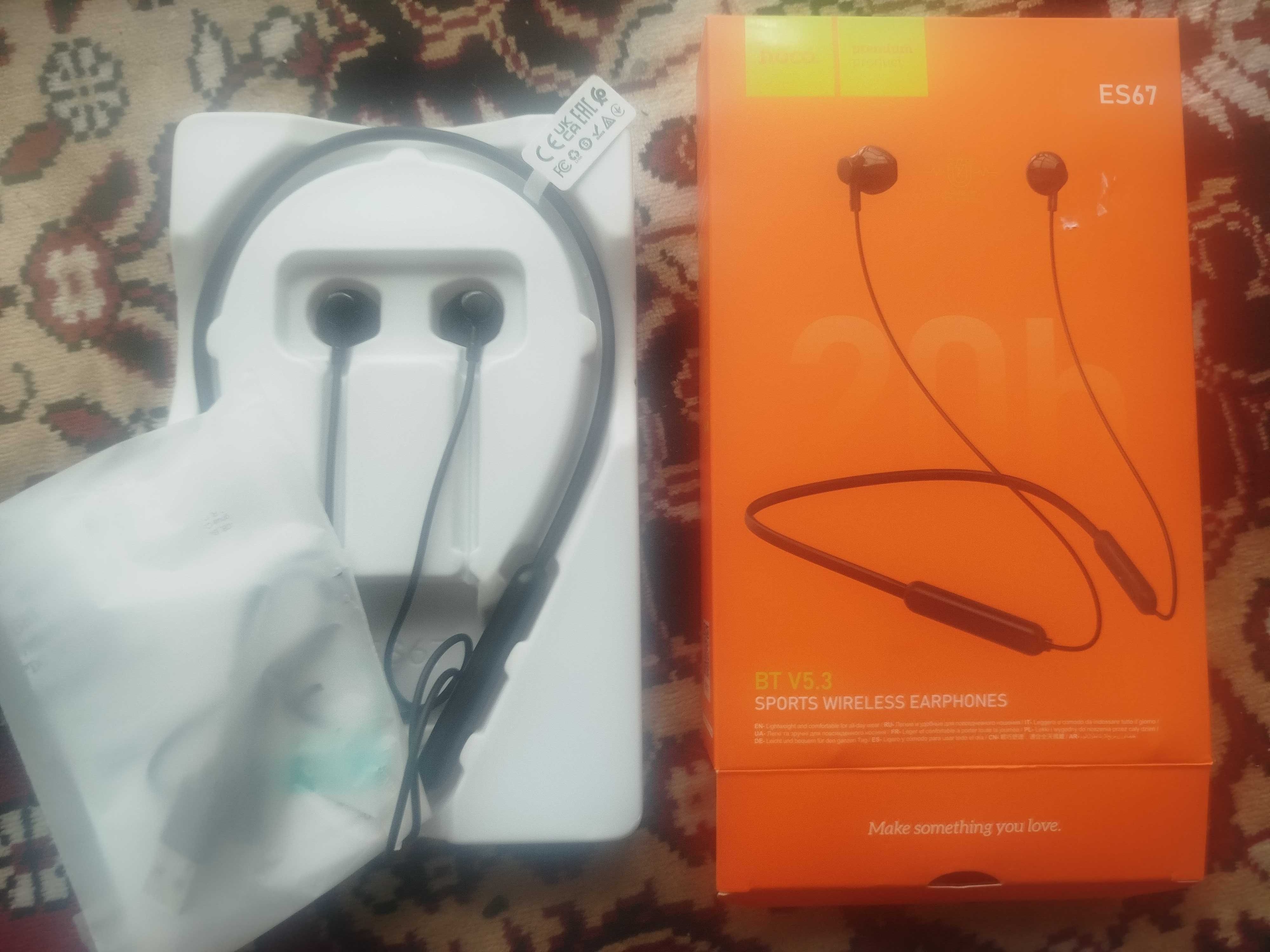 Наушники Bluetooth Hoco ES67.Вкладыши.Новые!