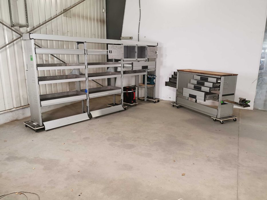 Zabudowa serwisowa warsztatowa regał samochodowy serwisowy ZESTAW BOTT