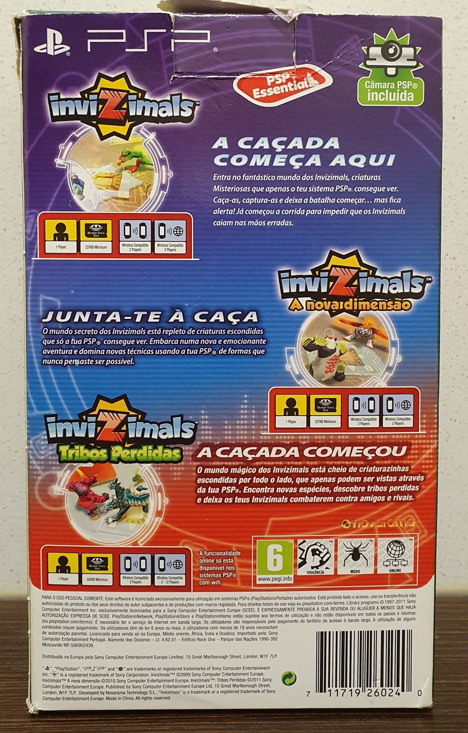 Jogo Invizimals A Trilogia 3 jogos + câmara