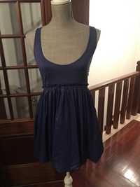 Vestido azul/roxo Mango