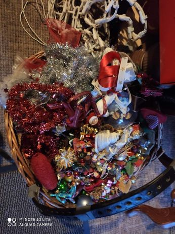 Ozdoby świąteczne bożonarodzeniowe do stroików paczek bombki