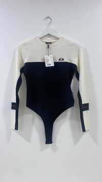 Body Feminino Ellesse Flutter Creme Preto Tamanho 38