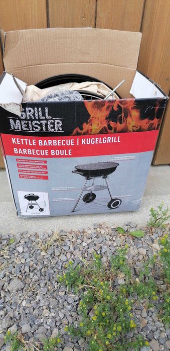 GRILLMEISTER Grill kulisty na kółkach, Ø 34 cm