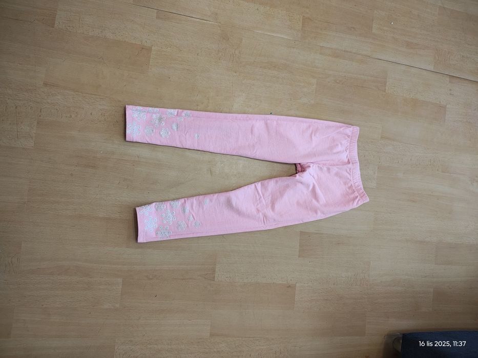 Legginsy getry leginsy Little Kids - lekko ocieplane, śnieżynki