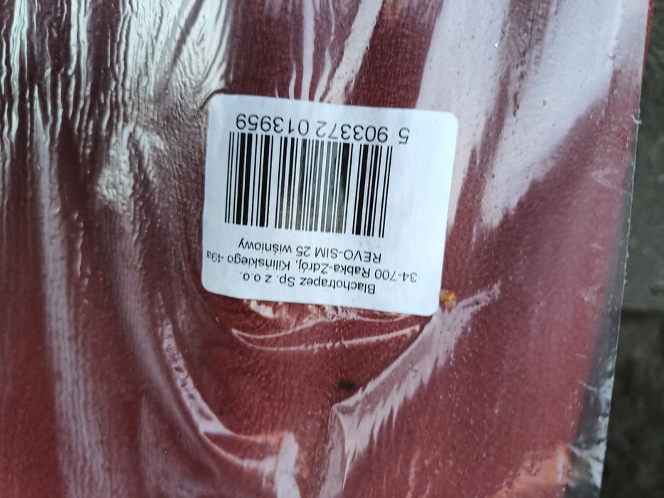 Blachodachówka modułowa blachotrapez wiśnia mat