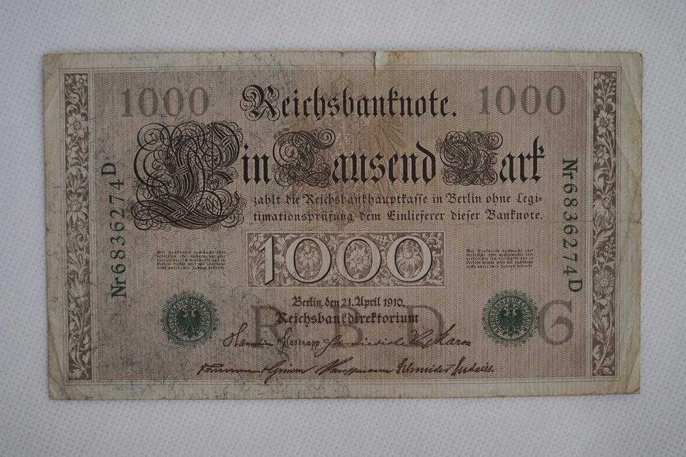 Banknot kolekcjonerski 1000 Marek niemieckich 1910
