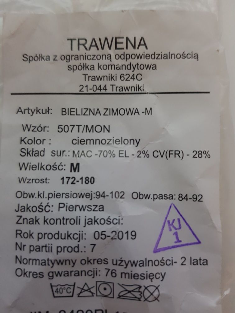 Bielizna zimowa M