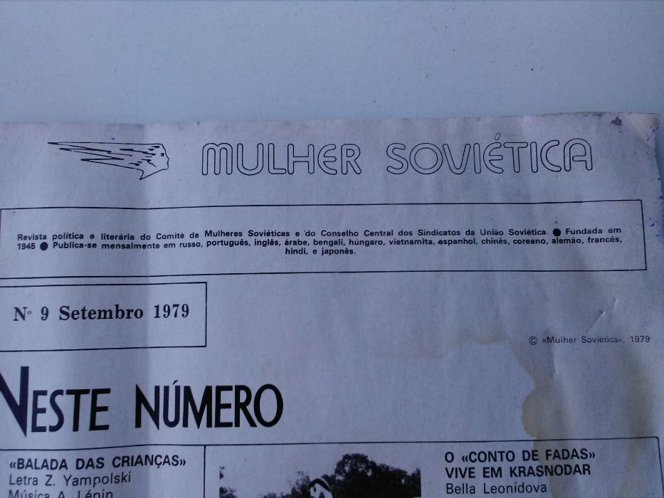 Revista antiga Mulher Soviética 1979